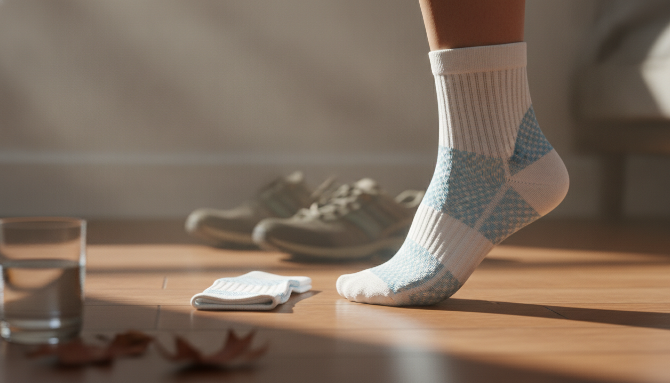 Chaussettes de compression fasciite plantaire pour marcher sans douleur