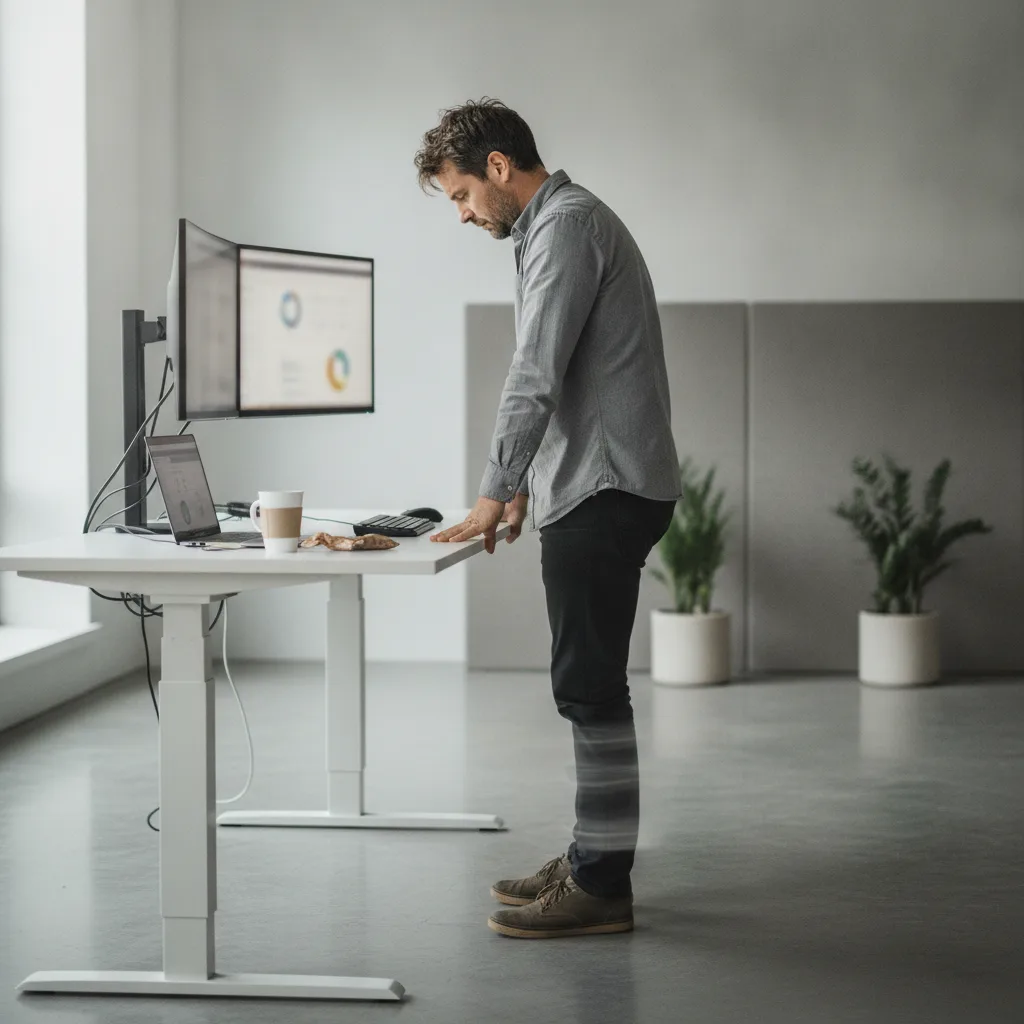 Personne travaillant debout à son poste de travail toute la journée