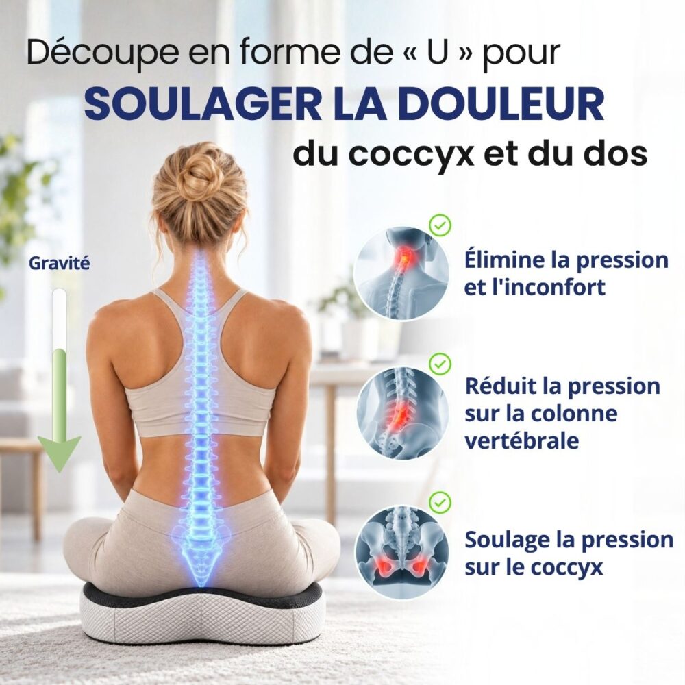 ComfortSit – découpe en U pour soulager le coccyx